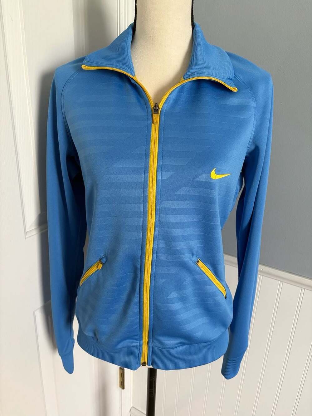 Nike Livestrong Dri-Fit Full Zip Running Track Jacket Blue/Yellow